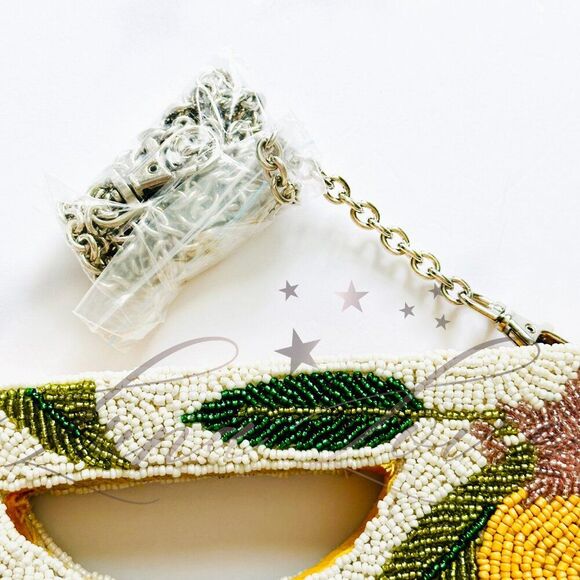 AMERICA & BEYOND Make Lemonade Beaded Shoulder / Clutch Bag NWT - Picture 11 of 12